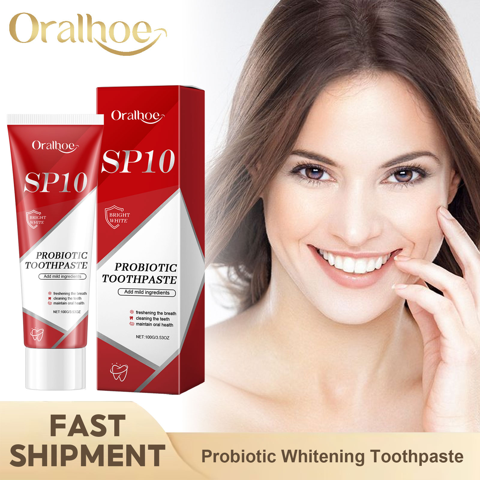 Teeth Whitening Yellow Teeth - Probiotic Jasmine Whiten Toothpaste Clean Plaque