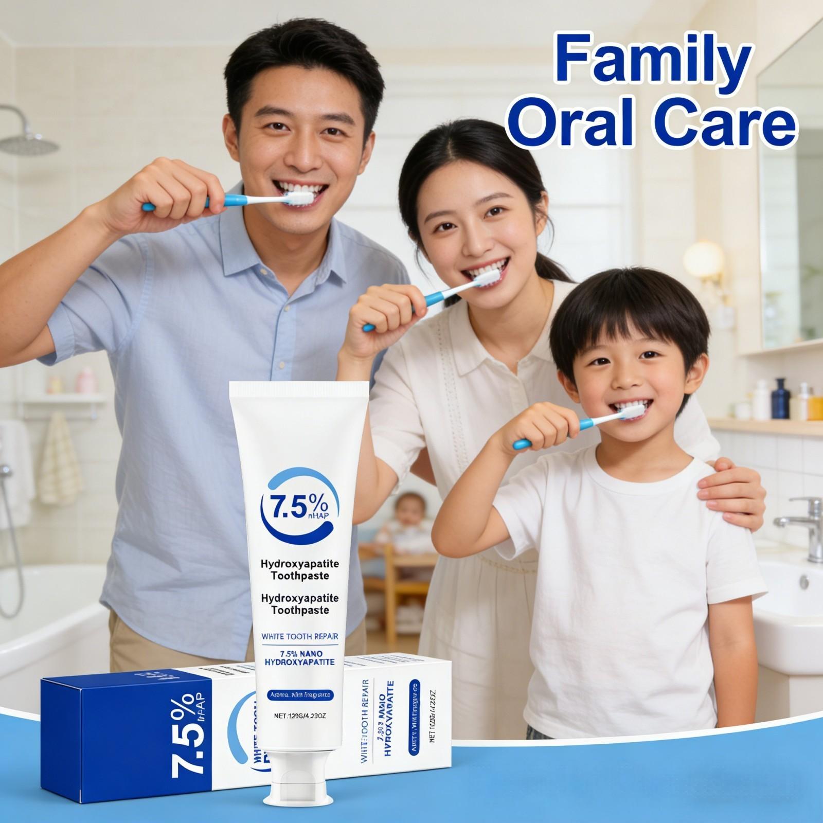 Teeth Whitening Foam Toothpaste - Nano Hydroxyapatite Toothpaste - Mint Flavor