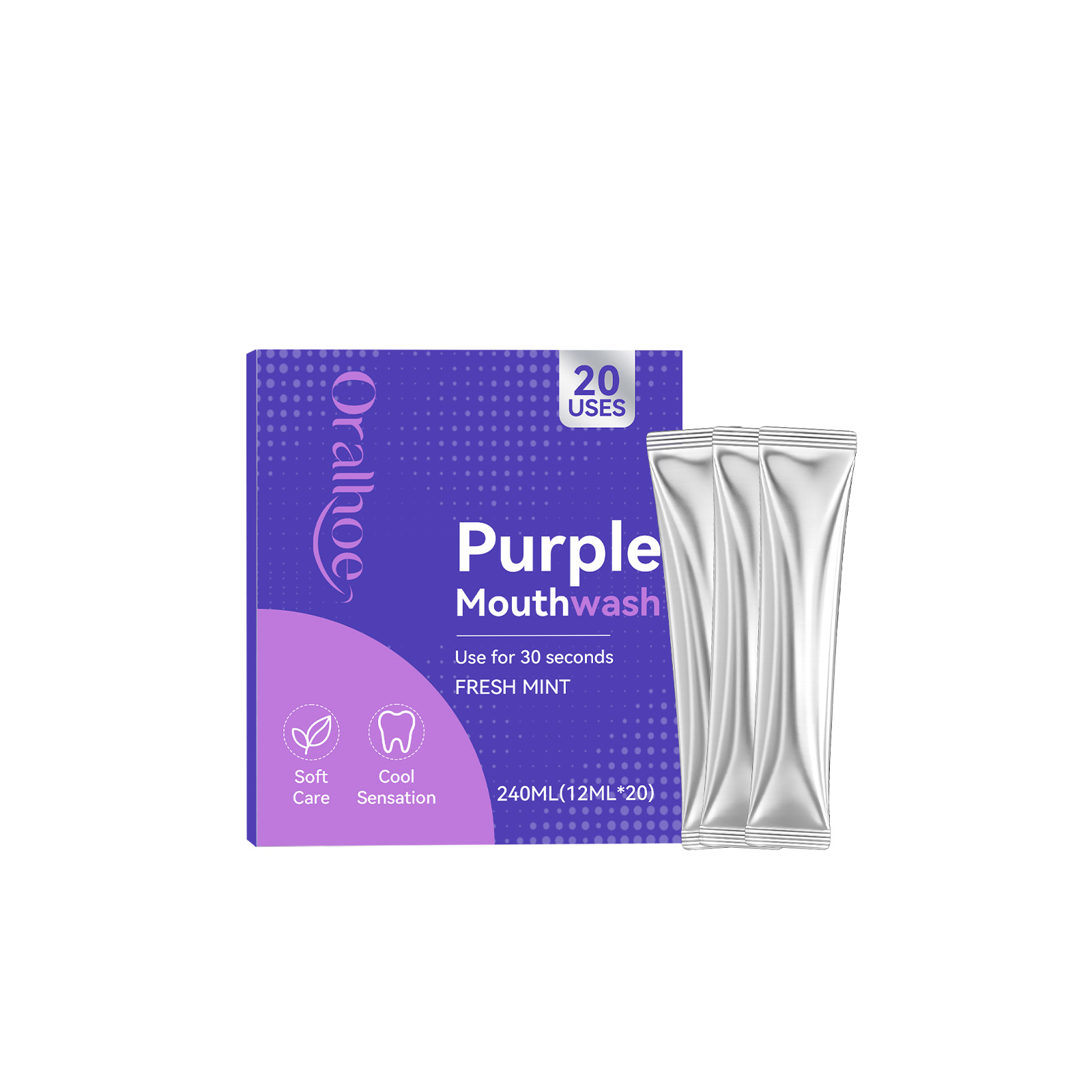 20pcs Purple Mouthwash Teeth W - огляд і ціна Teeth Whitening Yellow Teeth