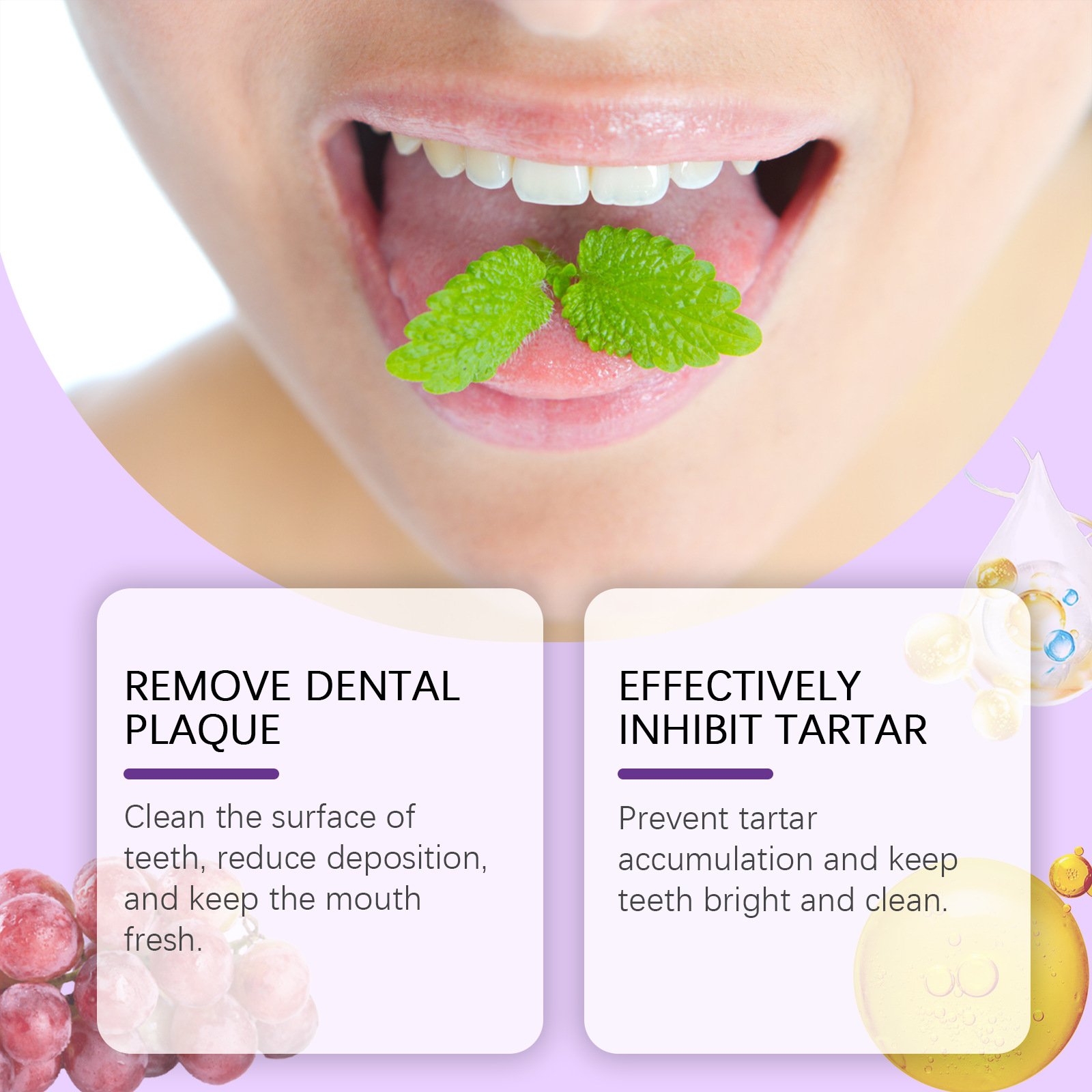 Grape Teeth Whitening Toothpas - огляд і ціна Teeth Whitening Yellow Teeth