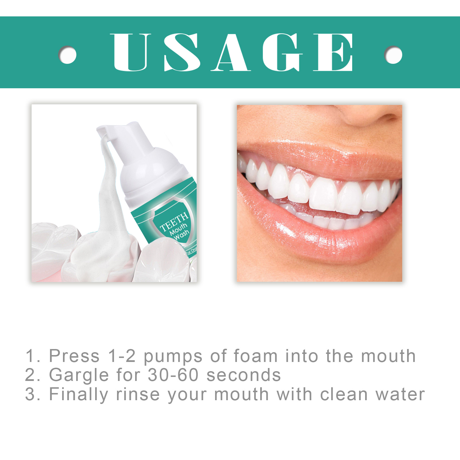 Foaming Toothpaste Mousse - De - огляд і ціна Teeth Whitening Foam Toothpaste