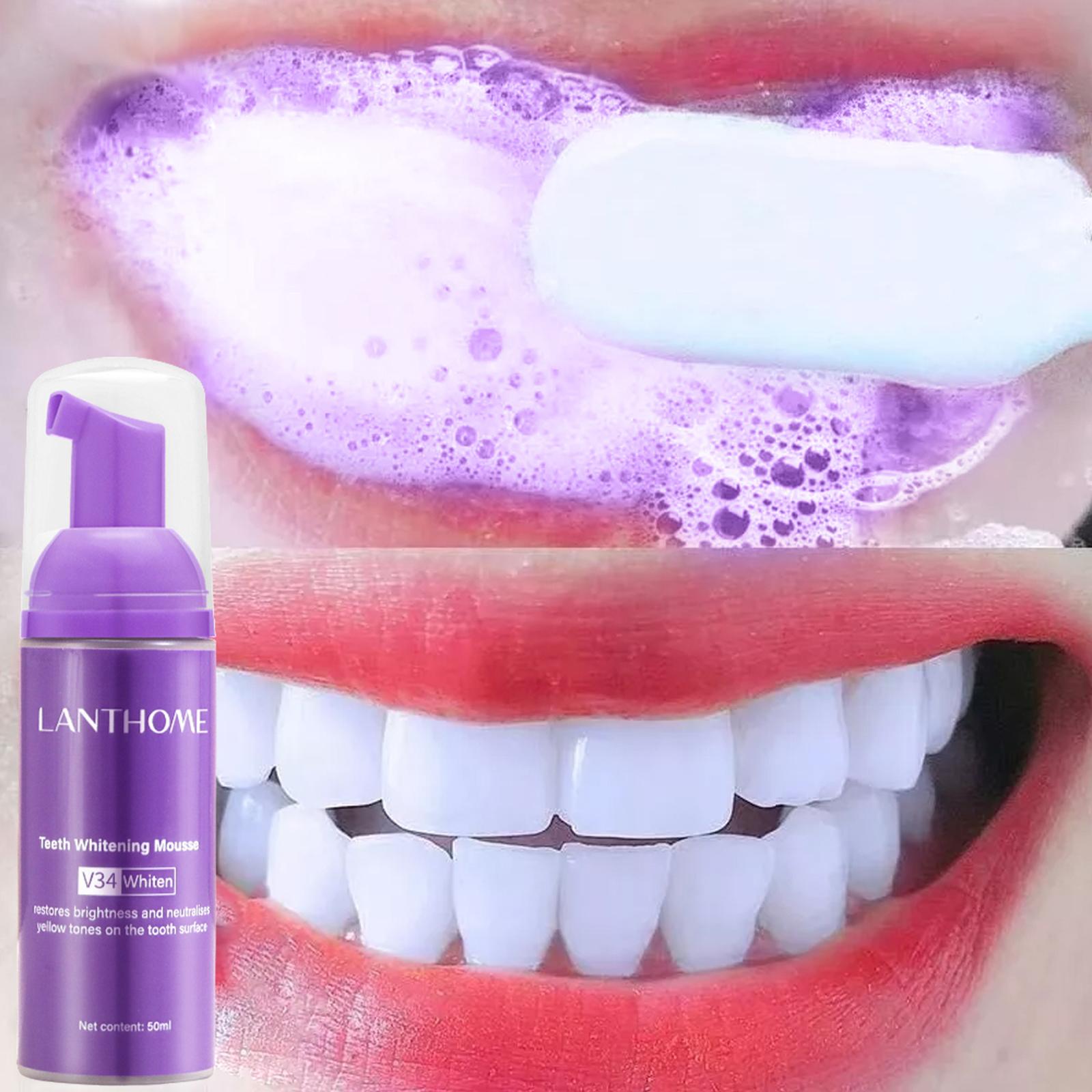 50MLTeeth Whitening Mousse Rem - огляд і ціна Teeth Whitening Foam Toothpaste