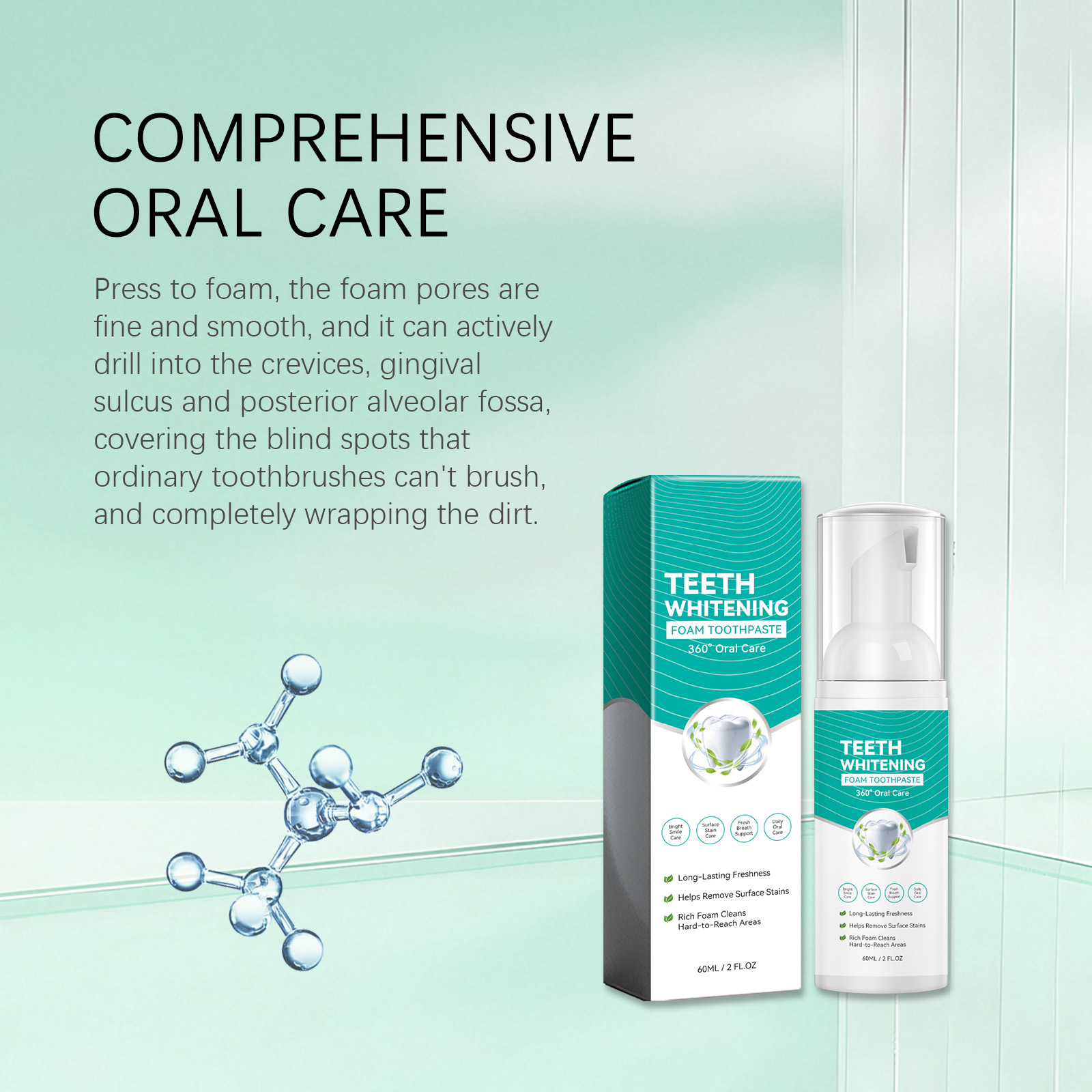 Teeth Whitening Foam Toothpast - огляд і ціна Teeth Whitening Foam Toothpaste