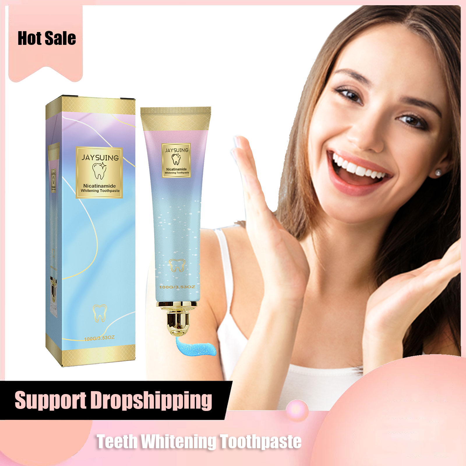 Teeth Whitening Toothpaste Red - огляд і ціна Teeth Whitening Yellow Teeth