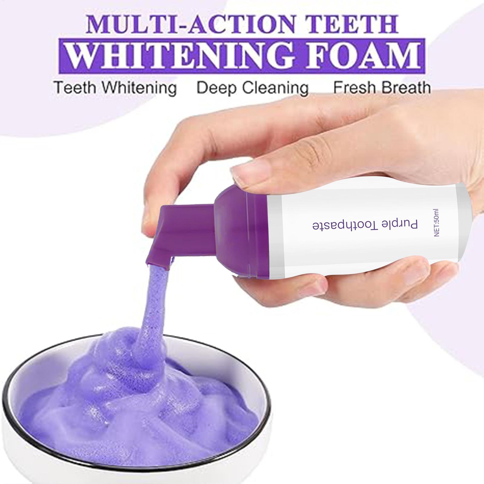 50ml Purple Whitening Toothpas - огляд і ціна Teeth Whitening Foam Toothpaste