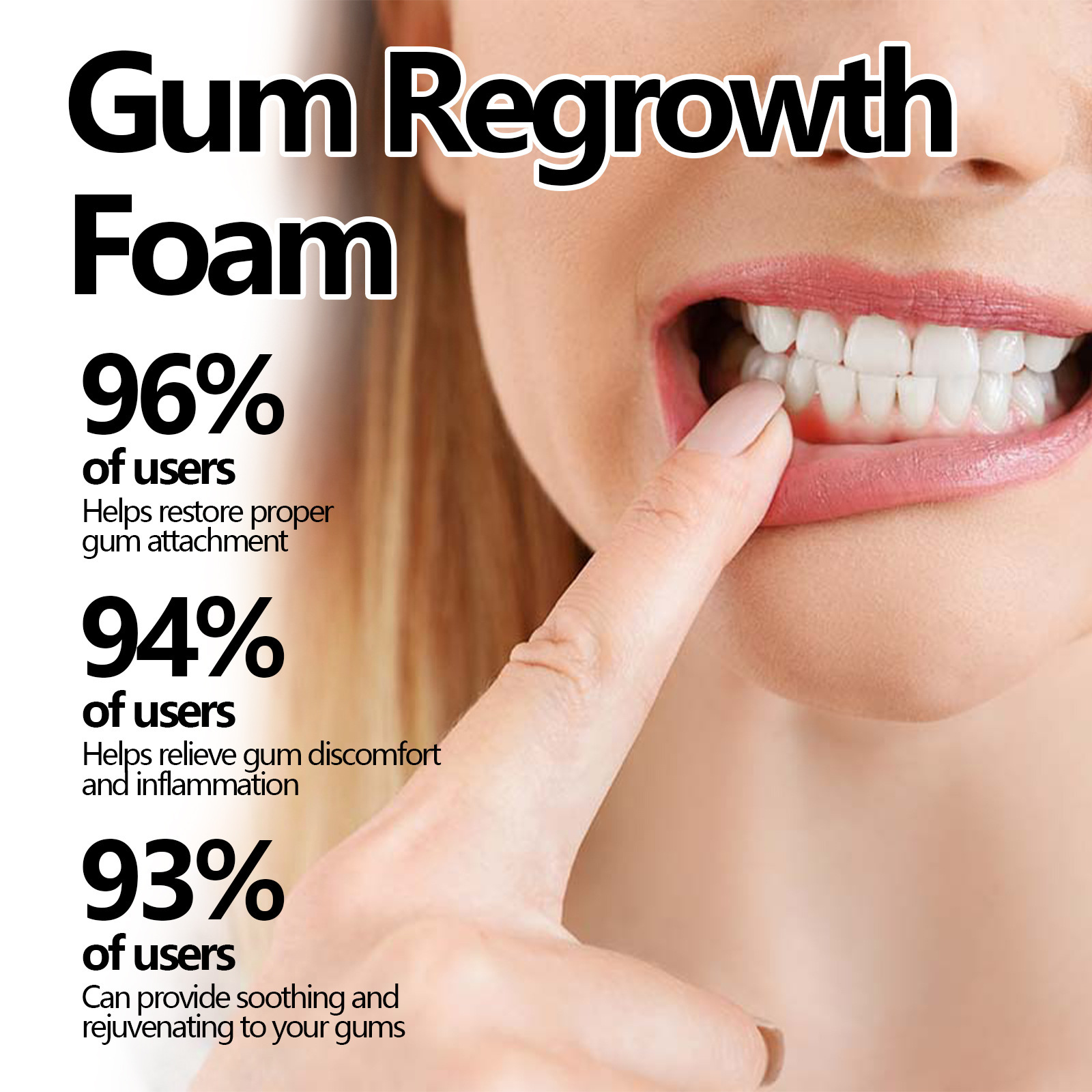Gum Repair Foam Mousse Toothpa - огляд і ціна Teeth Whitening Foam Toothpaste