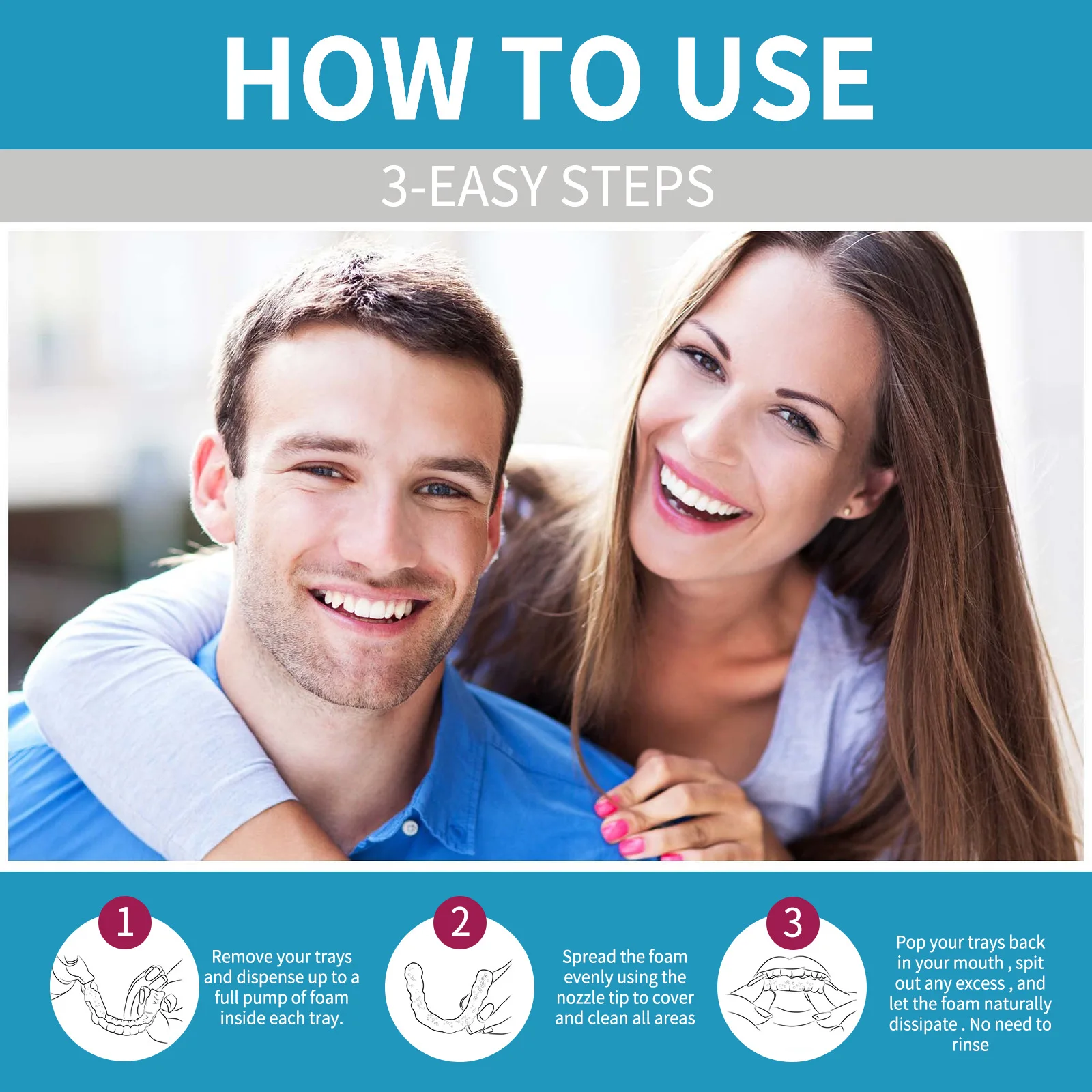 Aligner Denture Cleaner Foam D - огляд і ціна Teeth Whitening Foam Toothpaste