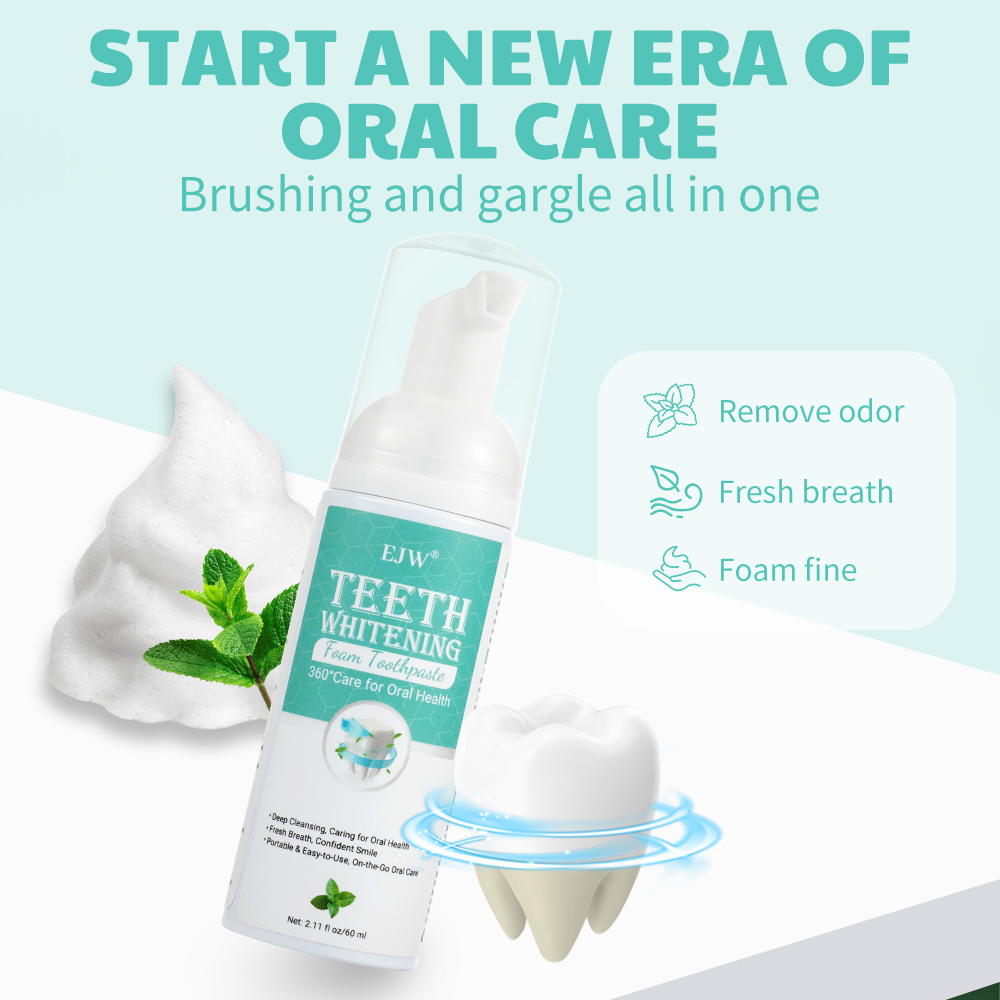 EJW White Mousse Toothpaste Te - огляд і ціна Teeth Whitening Yellow Teeth