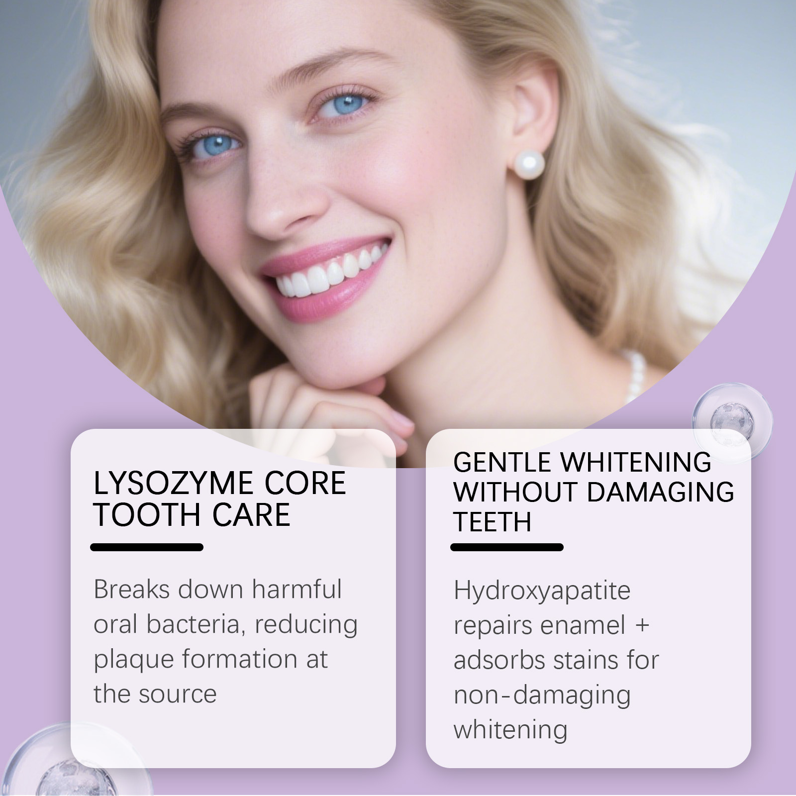 Hydroxyapatite White Teeth Mou - огляд і ціна Teeth Whitening Foam Toothpaste