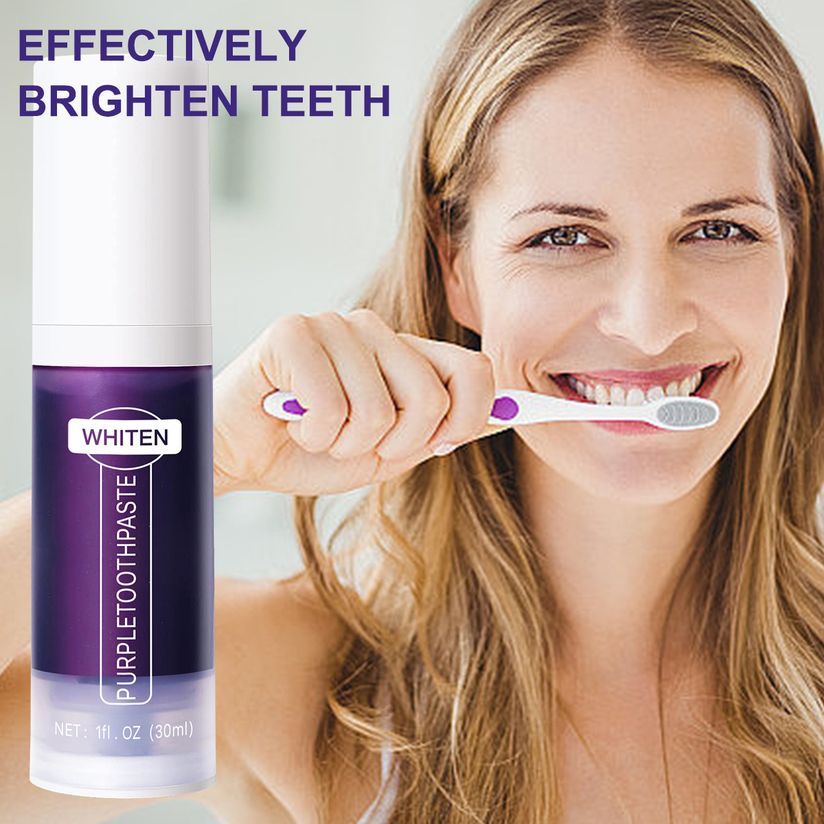 Purple Toothpaste Color Correc - огляд і ціна Teeth Whitening Yellow Teeth