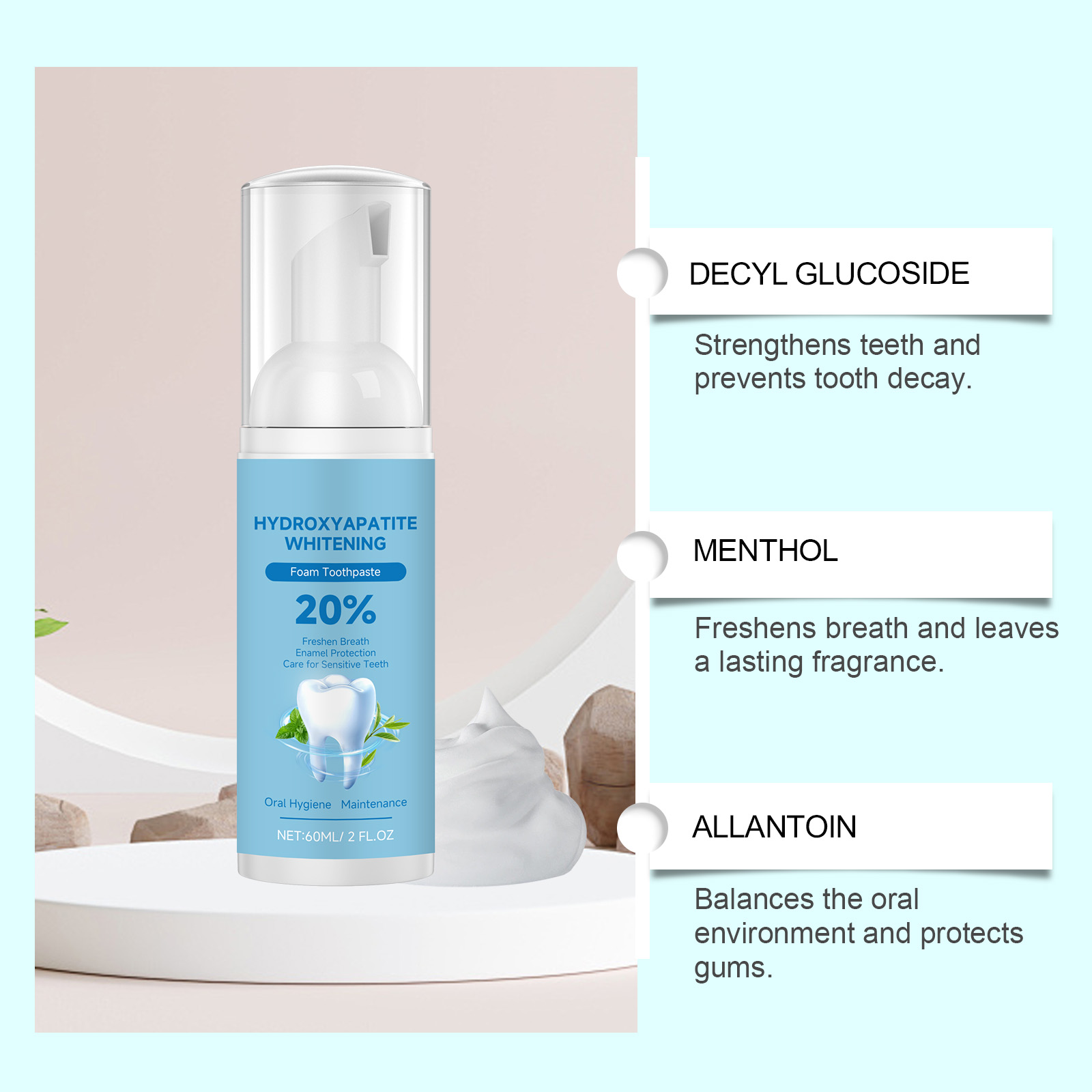Whitening Foam Toothpaste Oral - огляд і ціна Teeth Whitening Foam Toothpaste