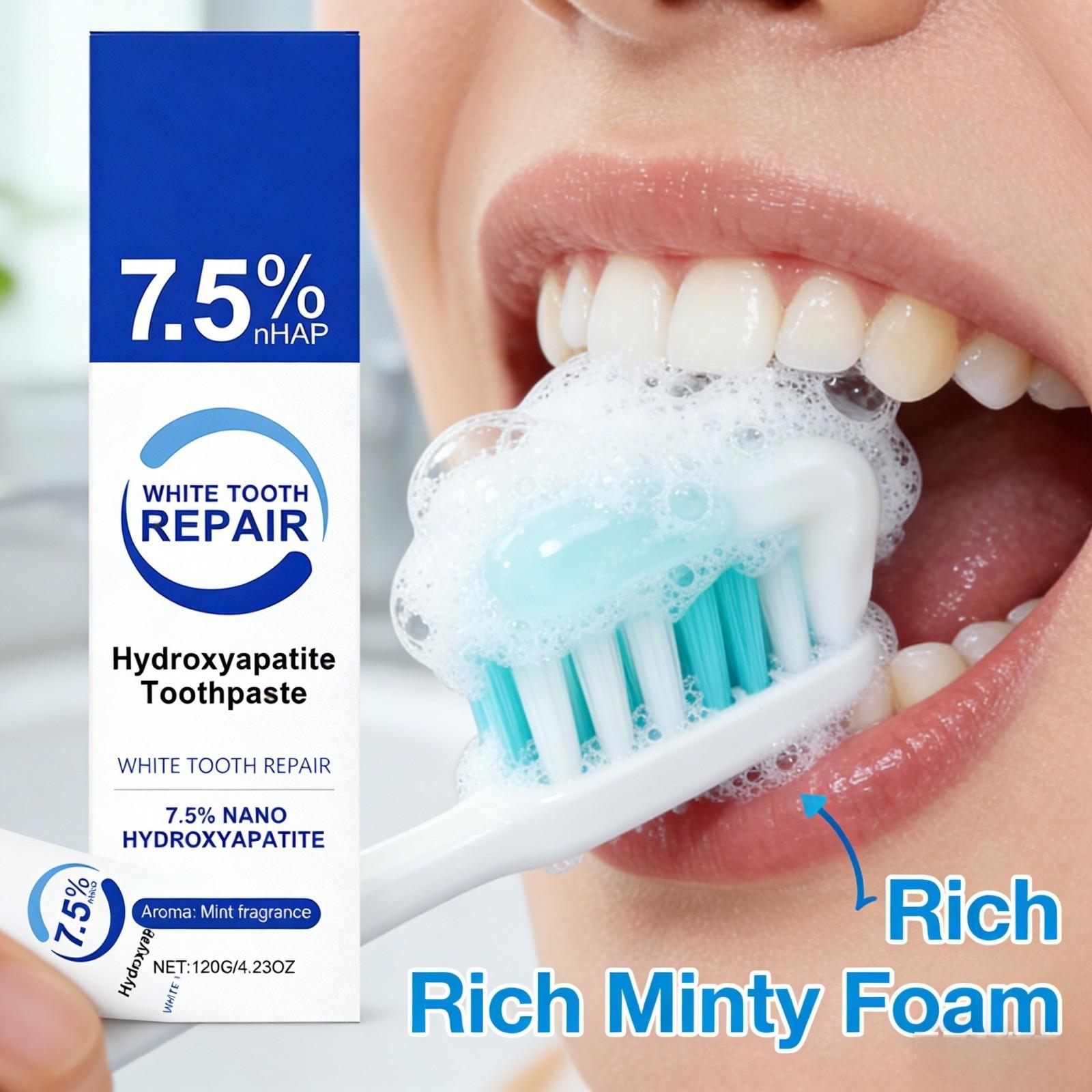 Nano Hydroxyapatite Toothpaste - огляд і ціна Teeth Whitening Foam Toothpaste